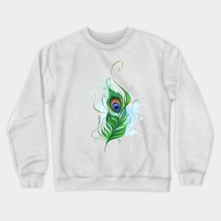 Green peacock feather Crewneck Sweatshirt